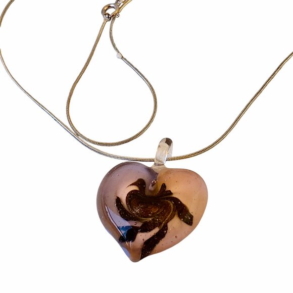 FAS Designer Italy Necklace Sterling Silver & Puffy Heart Pendant Double Sided - Picture 9 of 15